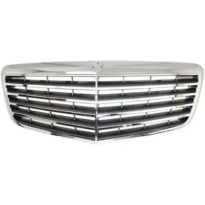 For 2007-2009 New Grille Mercedes Benz E350 E550 Chrome Shell with Gray Plastic Foto 1 de 4