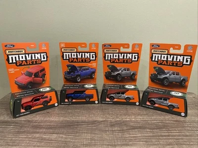 Matchbox Moving Parts-Lot of 4 Pickup Trucks - Ford Bronco, GMC Hummer, Ranger 2 - Image 1 of 4