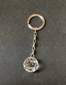 Swarovski Kristall Kugel Schlüsselanhänger 20 mm Silber Damen Rarität - Bild 1 von 11