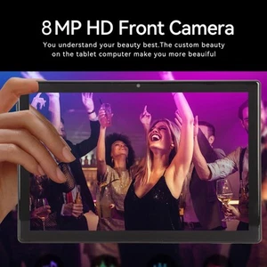10.1in Tablet For Andr-oid 11 Octa Core 8GB RAM 128GB ROM 5G WIFI Dual SIM Du CB - Afbeelding 1 van 36