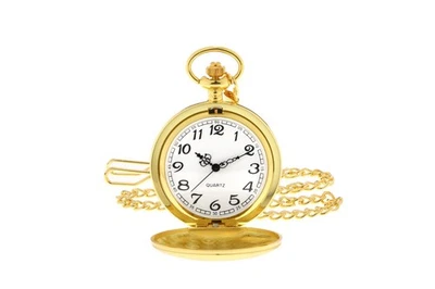 Vintage Gold Pocket Watch with Chain for Men Classic 1920s Style Gift - Image 1 of 4