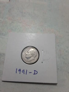 1991-D Roosevelt moneda de diez centavos de colección de Estados Unidos - Imagen 1 de 2