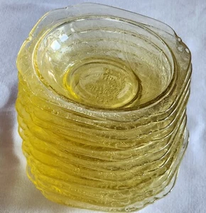 Vintage Federal Glass Amber Madrid Small Octagon 5" Fruit Dessert Bowl - Picture 1 of 3