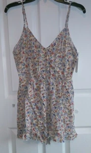 MIMI CHICA Womens Floral Tank Romper Size Small NWT. -O - Picture 1 of 7