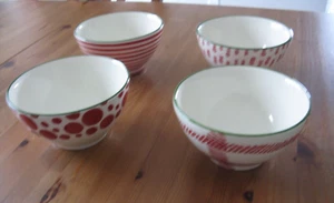 Viva by Vietri MISTLETOE Cereal Bowls Set of 4 New in Box! - Picture 1 of 9