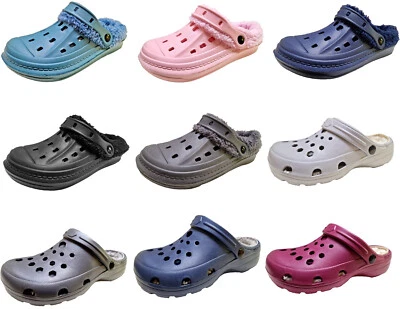Damen Herren Clogs warm gefüttert, sehr leicht, mit Fersenriemen, Gr. 36-46 NEU - Bild 1 von 4
