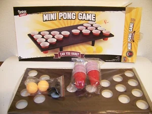 Spencer Mini Pong Game Wooden Board Balls and Cups included - Bild 1 von 11