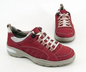 Sneaker Semler Halbschuhe Luftpolster Schnürer Echtleder Mesh rot Gr. 37 - Bild 1 von 9