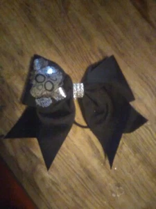 HALLOWEEN GIRL Sugar SKULL Cheer Bow school event hair bows PERFORMANCE - Picture 1 of 3