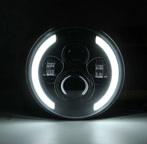FARO LED MOTO H4 7" PER HARLEY DUCATI MONSTER HORNET BMW R CANBUS 6000K 75WATT - Imagen 1 de 6