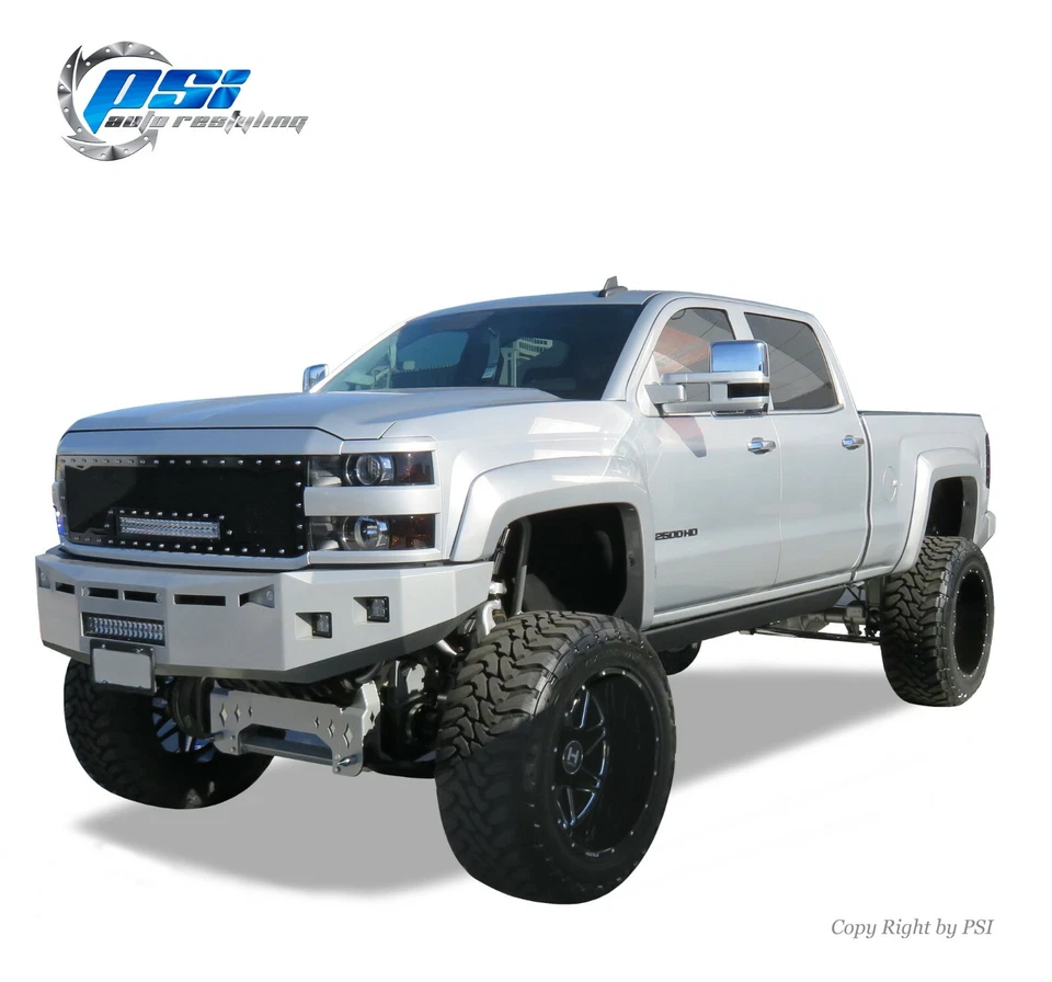 Paintable Extension Fender Flares Fits Silverado 1500 14-18 2500HD 3500HD 15-19 - Image 1 of 3
