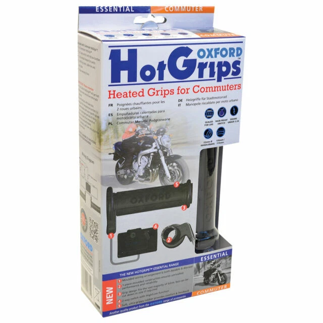 OXFORD 302OF771 Motorcycle Hotgrips Essential Commuter - Black