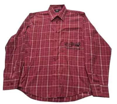 No Fear Shirt Red Check Long Sleeved Men's Logo Size: Large - Image 1 of 4