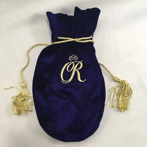Bolso Crown Royal Terciopelo Oscuro Royal "R" Borlas Doradas Excelente Estado - Imagen 1 de 4