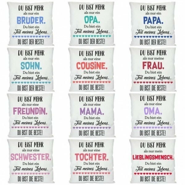 Herzbotschaft® Kissen Motiv - Du bist mehr als nur... - Bild 1 von 1