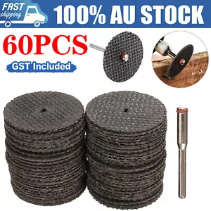 60Pcs 32mm Cutting Disc Mini Cut Off Wheel Drill For Dremel Rotary Mandrel Tool - Picture 1 of 12