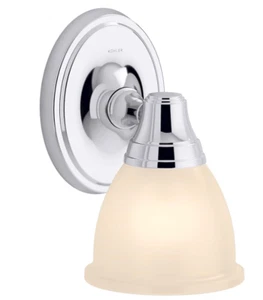 Kohler Forte Bathroom Vanity Light Fixture, Wall Sconce Chrome 11365-CPL - Picture 1 of 8