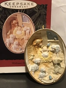 Hallmark Ornament Welcome Him - Animals Welcoming Baby Jesus - Picture 1 of 6