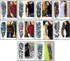 5 Blatt groß ganzer Arm temporäres Tattoo Aufkleber Beauty Abziehbild Körperkunst - Bild 1 von 11