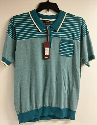 Camisa Suéter Merc London XXL 100% Algodón Tejido Turquesa Nueva con Etiquetas Estilo1614101 Foto 1 de 4