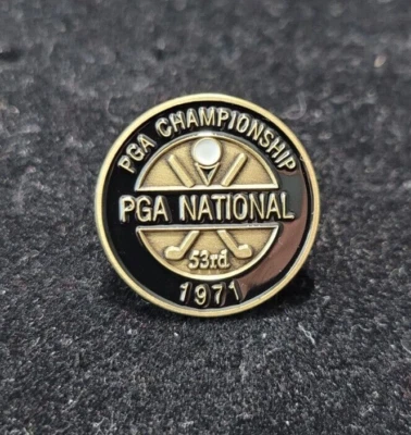 Marcador de pelota de golf PGA Championship 1971 1" PGA National Golf Club Jack Nicklaus Foto 1 de 2