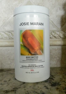 Josie Maran XXL Whipped Argan Oil Body Butter 32oz Peaches & Pears with Pump - Picture 1 of 2
