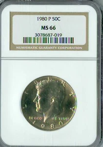 1980 P KENNEDY HALF NGC MS66 2ND FINEST REGISTRY  * - Picture 1 of 2