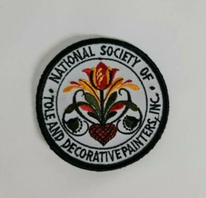 Insignia de tela parche vintage de la Sociedad Nacional de Tole y pintores decorativos Inc. - Imagen 1 de 2