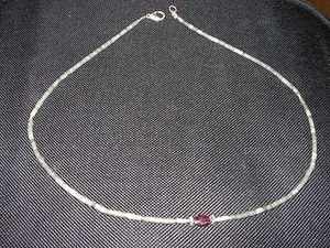 Tibetschmuck - Collier mit grauen und türkisen Perlen und ein Farbstein - Bild 1 von 2