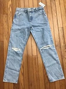 New Pacsun Jeans Youth 14 Light Blue Denim Distressed Straight Casual (T17-8) - Picture 1 of 10