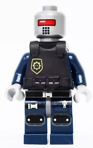 LEGO MOVIE Minifigure TLM044: Robo SWAT - Body Armor Vest Missing Knit Cap - Picture 1 of 4
