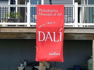 Original Salvador Dali Artwork Philadelphia Museum of Art Gallery Promo Banner - Picture 1 of 12
