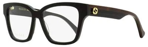 Gucci Square Eyeglasses GG1302O 004 Black/Brown 55mm - Picture 1 of 2