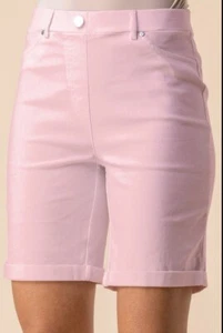 Ladies ROMAN Shorts Pink Size 10 UK / 6 US Stretch Turn Ups Pull On W30 - Picture 1 of 8