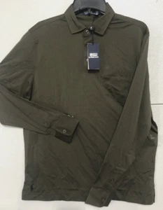 POLO Ralph Lauren men’s SZ L olive green long sleeve lightweight Polo shirt - Picture 1 of 3