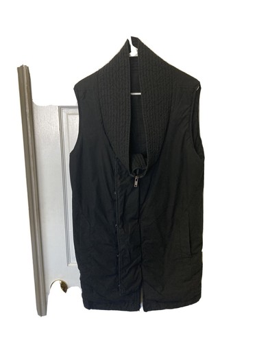 Giacca gilet Rick Owens nero 100% cotone con imbottitura piuma d'oca US Small