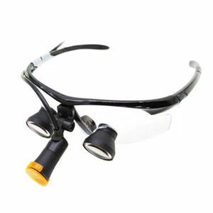 Ultraleichtes Fernglas Zahnlupen 2,5X/3X/3,5X mit LED Licht Gelb Filter - Bild 1 von 6