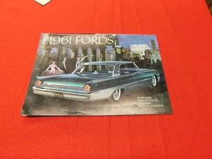 Vintage Original 1961 Fords Brochure Galaxie Starliner Fairlane Country Squire - Picture 1 of 8