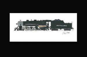 Rutland 4-6-2 #82 11"x17"" estampado enmarañado firmado por Andy Fletcher - Imagen 1 de 1