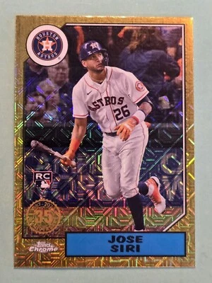 2022 Topps Chrome JOSE SIRI #T87C2-86 Rookie '87 Topps Silver Pack Mojo Astros  - Image 1 of 2