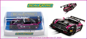Scalextric Mercedes AMG GT3 Slot Car British GT 2020 1:32 Scale C4242 - Picture 1 of 9