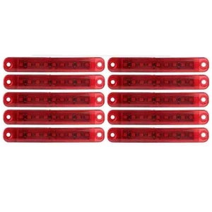 10x 9LED Sealed Side Marker Clearance Light 12V Indicator Lamp Truck Trailer Red - Picture 1 of 4