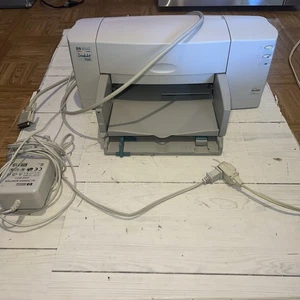 Vintage HP DeskJet 722C Color Inkjet Printer w/Power Adapter & Cable (WORKS) - Picture 1 of 10