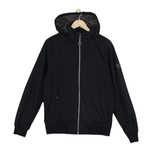 Timberland Dryvent Waterproof Jacket Mens Size M Black Hooded Full Zip Regular - Picture 1 of 15