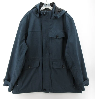 Chaqueta LL Bean Hombres XXL Azul Parka Abrigo Impermeable Sudadera con Capucha Forrada Gorpcore * Foto 1 de 4