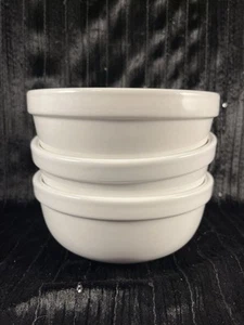 Culinary Arts Cafeware Porcelain Cereal Soup Bowls 6” White Restaurant Ware (3) - Picture 1 of 7