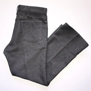 Vintage Wrangler Wrancher Cowboy Polyester Hose Herren 36x29 grau 82HG Made in USA - Bild 1 von 13