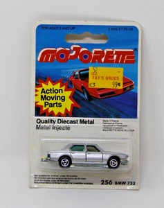 Vintage Majorette BMW 733 Silver #256 New On Card Super Rare France Moving Parts - Picture 1 of 5