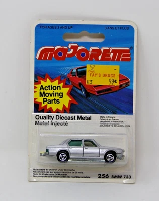 Vintage Majorette BMW 733 Silver #256 New On Card Super Rare France Moving Parts - Image 1 of 4