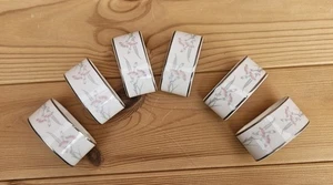 Set of Six Royal Doulton Carnation Napkin Rings - Picture 1 of 6